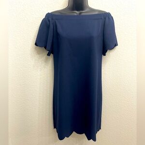 Banana Republic Navy Off-Shoulder Mini Dress